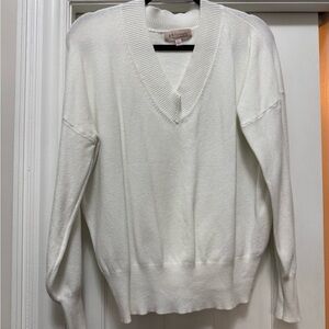 Philosophy Cream V-Neck Sweater